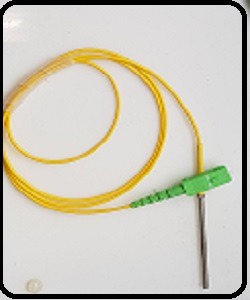 aa5-4: metal tube package 온도 센서 FBG(Fiber Bragg Grating)-1m-1552nm
